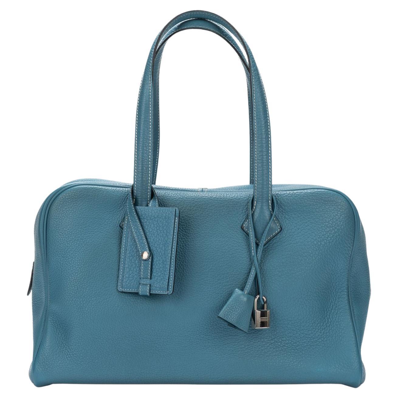 Hermès Victoria Bag Blue Togo Leather For Sale