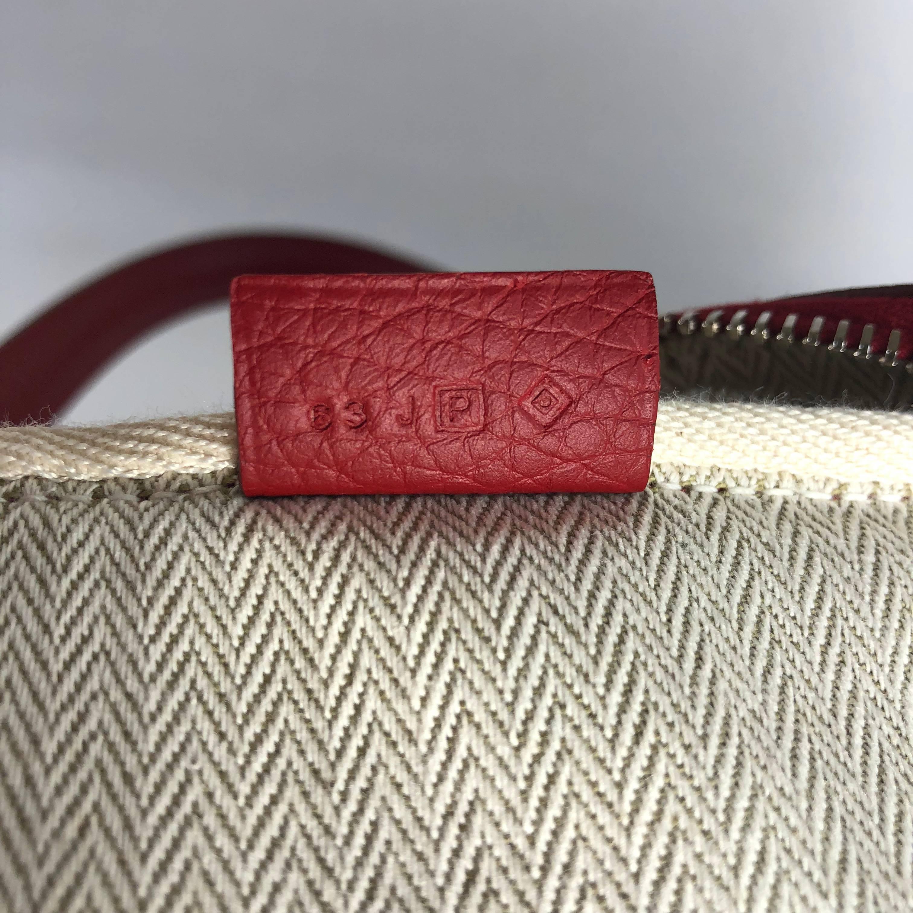 Hermes Victoria Clemence Red Leather Handbag with Palladium Hardware  8