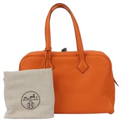 Used HERMÈS Victoria II 35 Clemence Leather