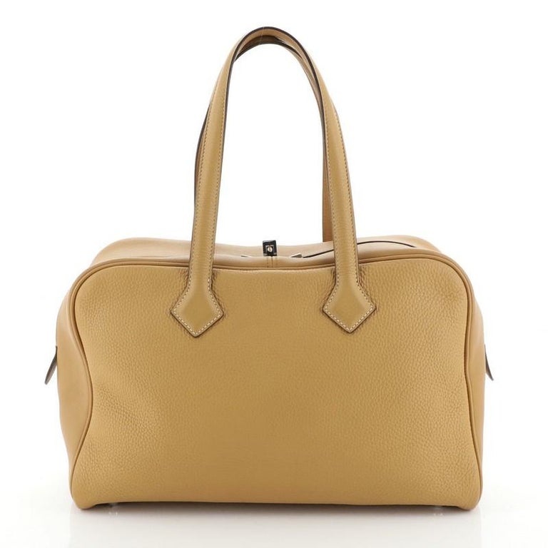 Hermes Victoria II Bag Clemence and Evercolor 35 at 1stDibs