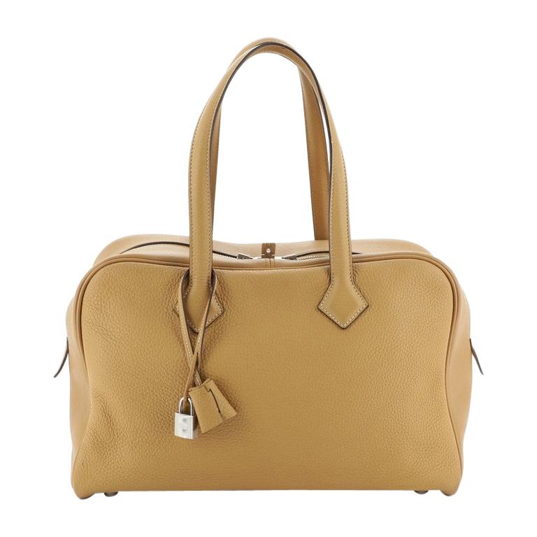 Hermes Victoria II Bag Clemence and Evercolor 35 at 1stDibs
