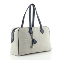 Hermes Victoria II Bag Toile with Leather 35