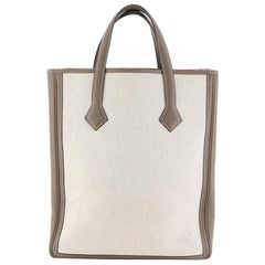 Hermes Victoria II Cabas Toile and Leather 35