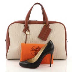 Hermes Victoria II Handbag Toile 43