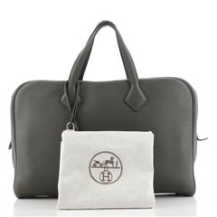 Hermes Victoria II Travel Handbag Clemence 43