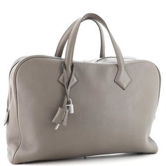 Hermes Victoria II Travel Handbag Clemence 43