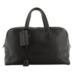 Hermes Victoria II Travel Handbag Clemence 43 