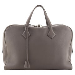 Hermes Victoria II Travel Handbag Clemence 43
