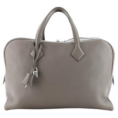 Hermes Victoria II Travel Handbag Clemence 43