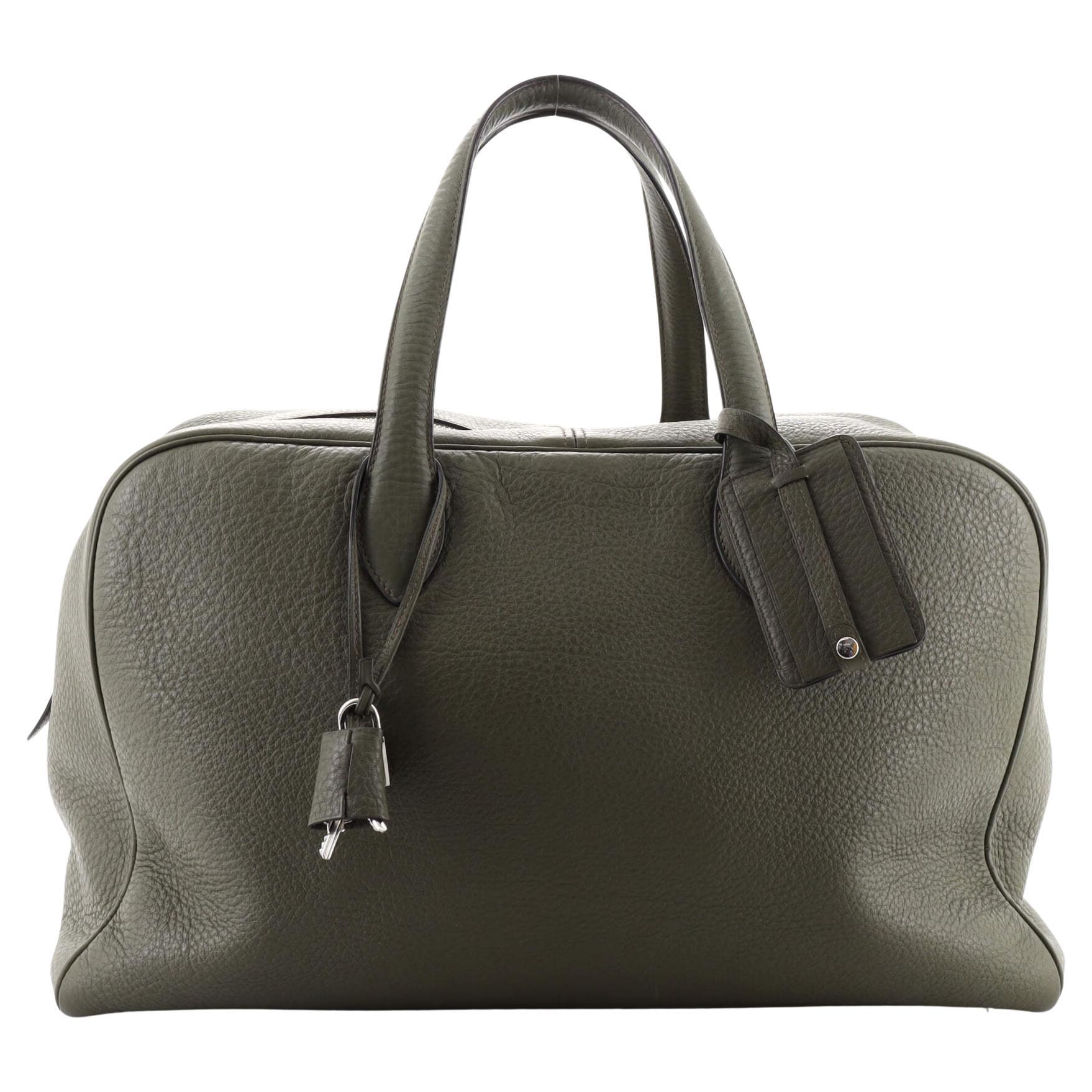 Hermes Victoria II Travel Handbag Clemence 43