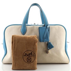 Hermes Victoria Travel Bag Toile 43