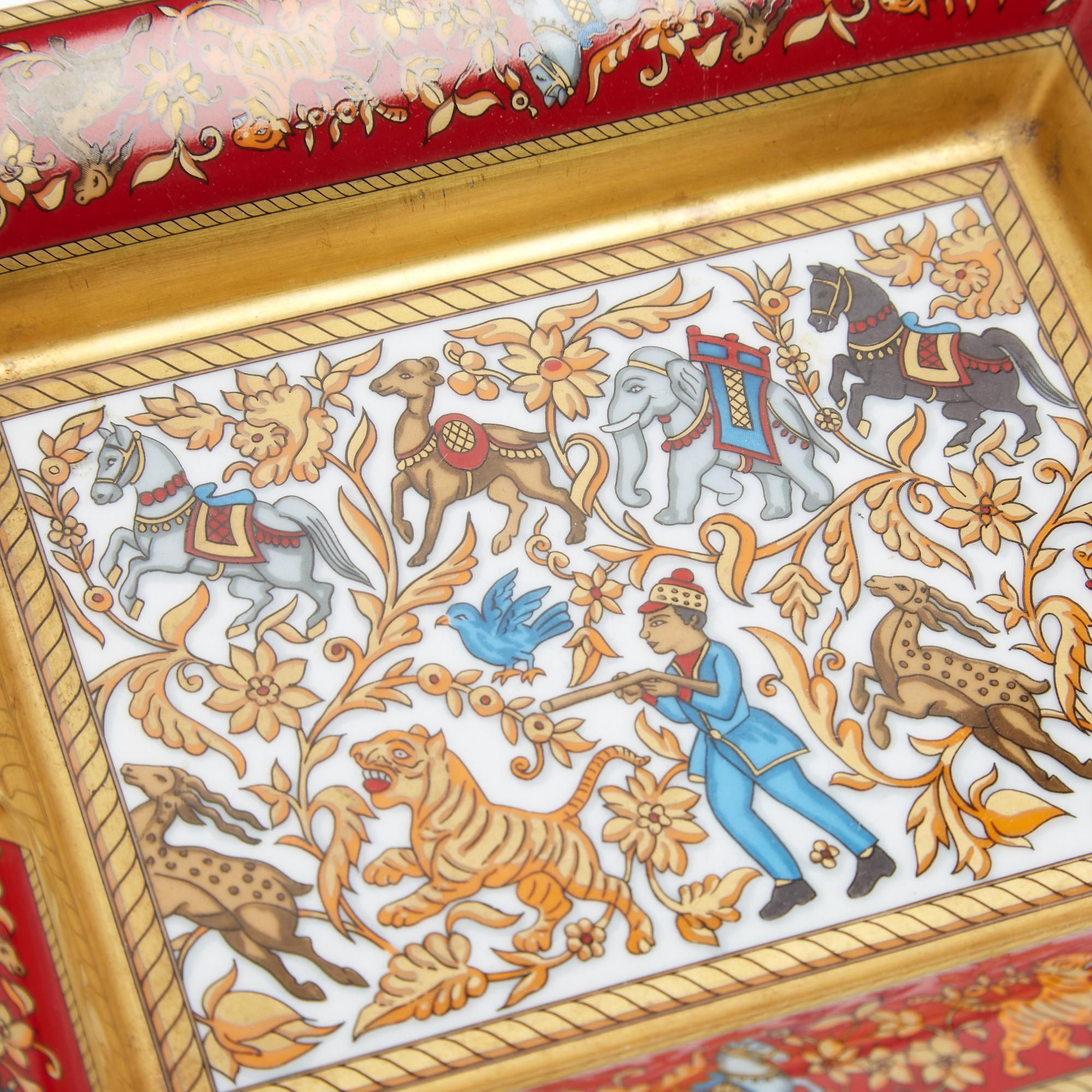 Hermès ashtray or porcelain pocket emptier, motif taken from the 