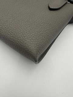 Hermes Videpoches Messenger Bag gray Leather Silver Shoudler Bag 2024