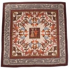 Hermes Vinatge Shawl / Scarf Early America Cashmere and Silk