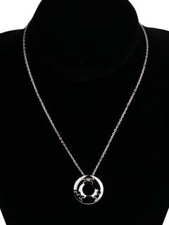 Hermes Vintage 18k White Gold Vintage Pendant Necklace