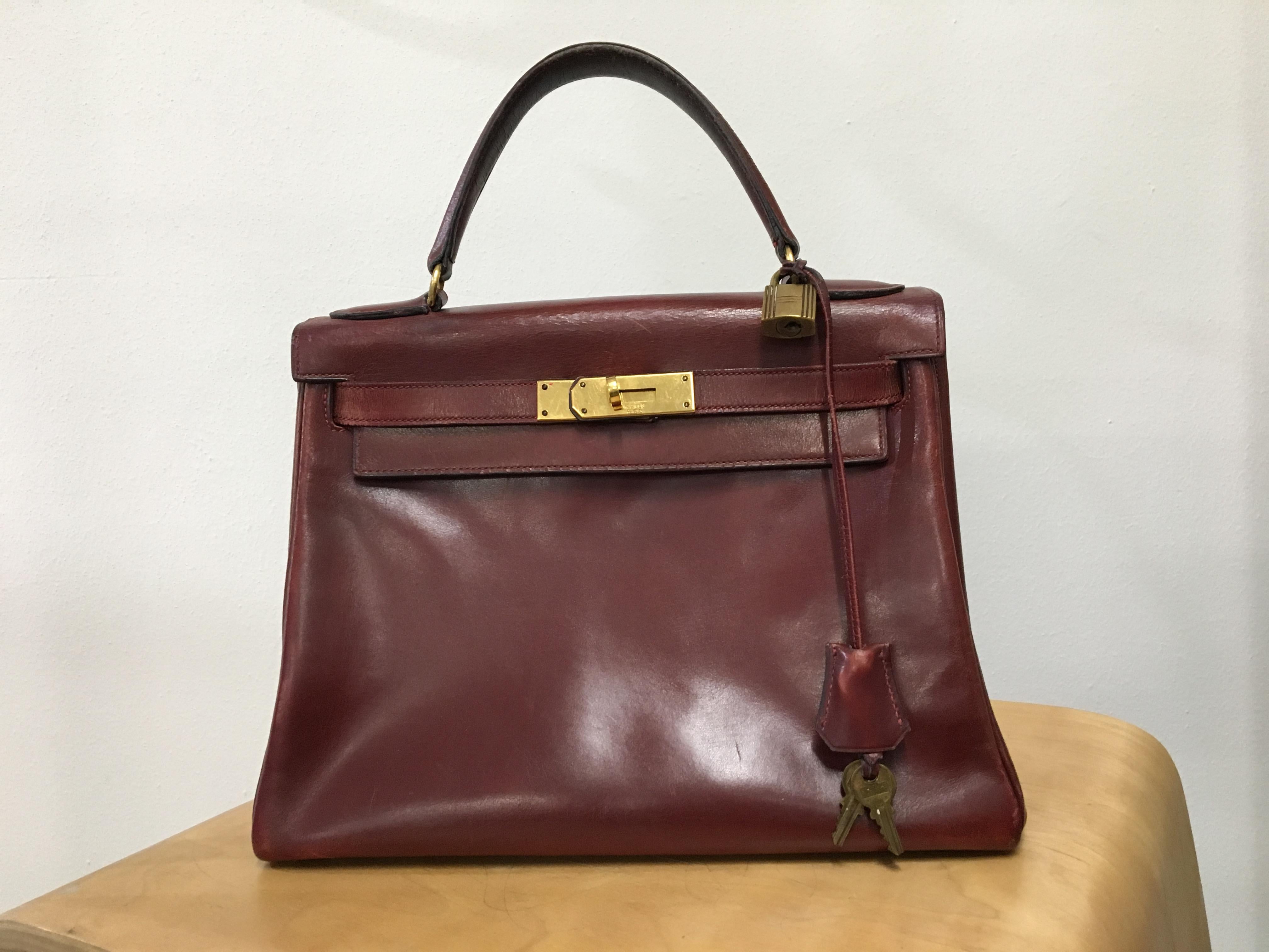 hermes kelly bag burgundy