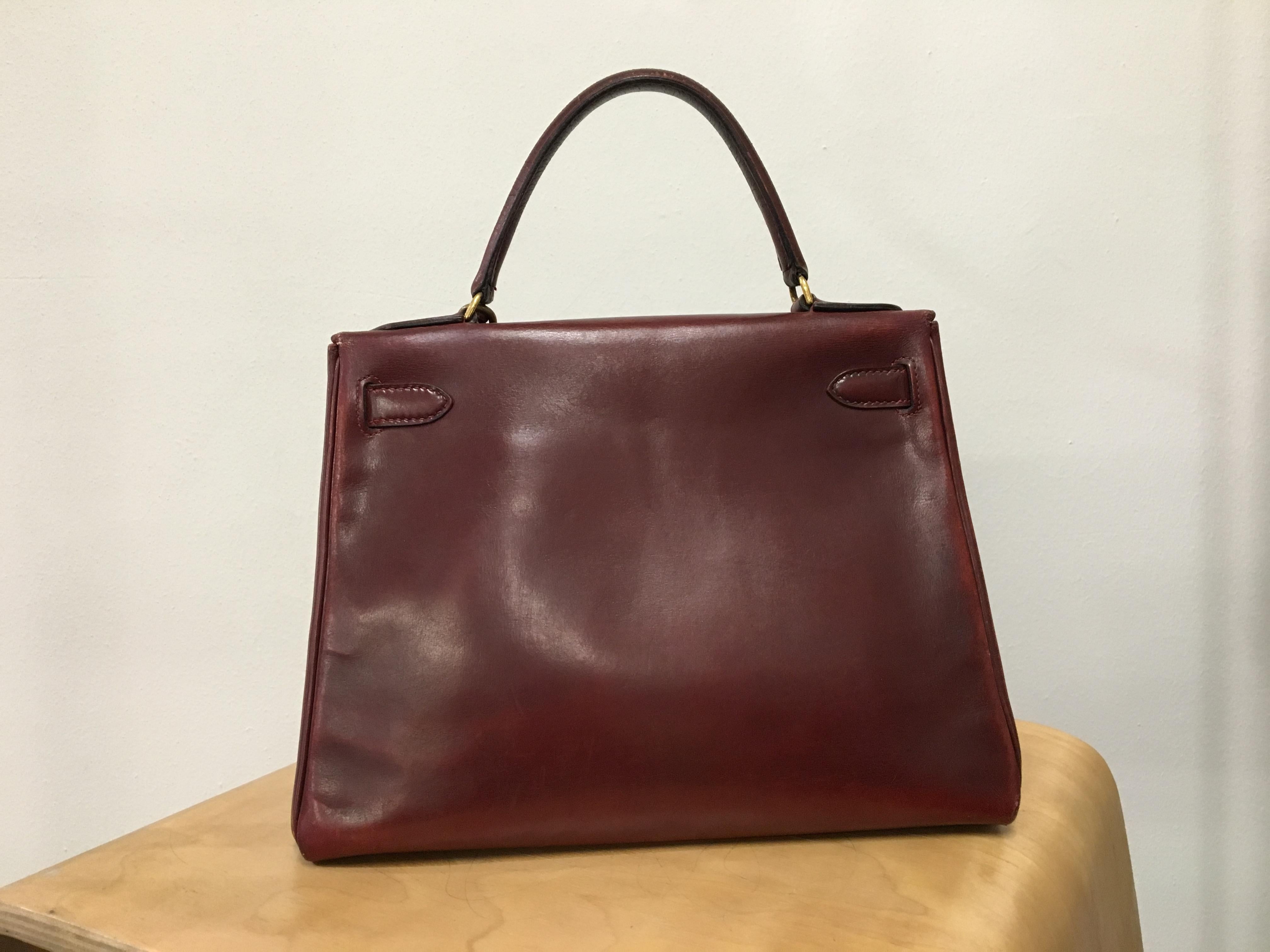 burgundy kelly bag