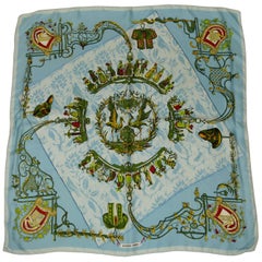 Hermes Vintage 1960 Silk Carre Scarf Alsace by Françoise de la Perriere