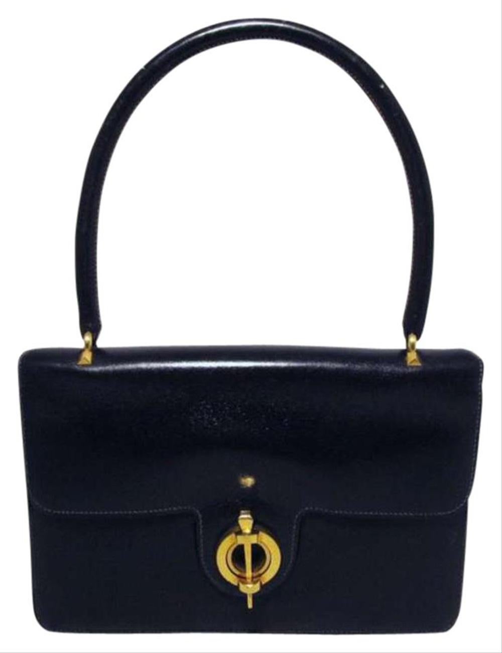 navy blue leather handbag sale