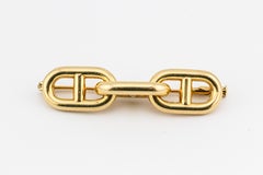 Hermes Vintage 1970s Chaine D'Ancre 18k Gold Brooch