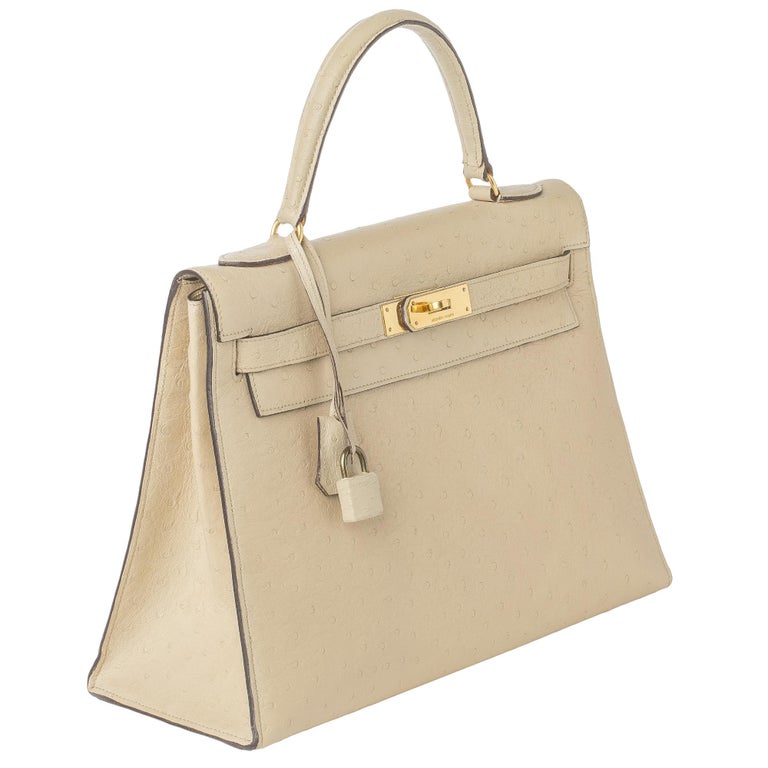 Hermes Kelly Bag 32cm Ostrich Gold Hardware – AuthenticFab