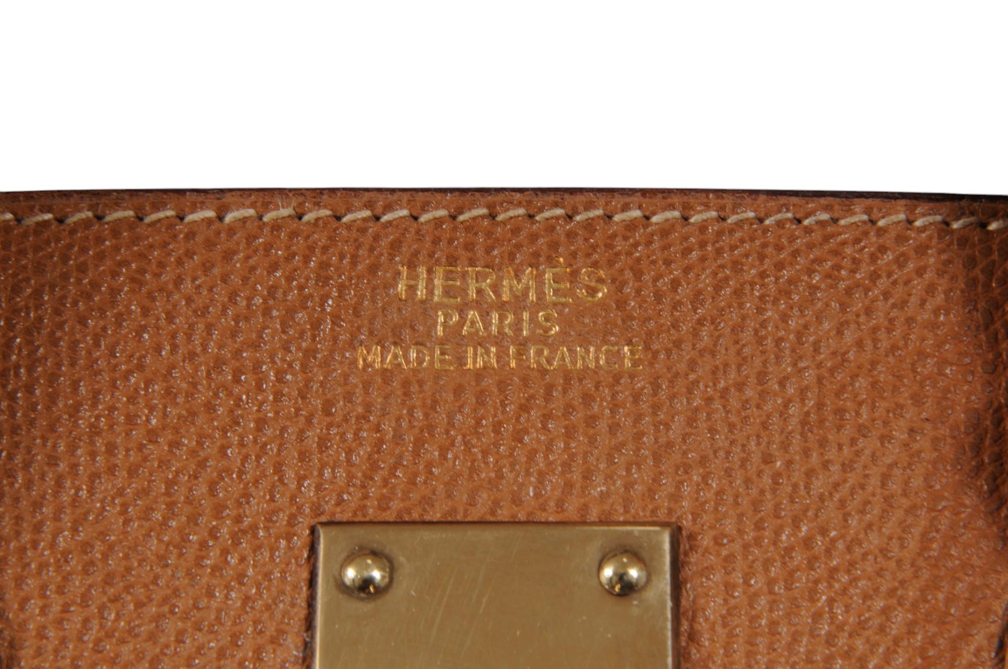 Hermes 1980's Haut à Courroies Hac 55 Birkin Veau Courchevel Travel Duffle Bag For Sale 5