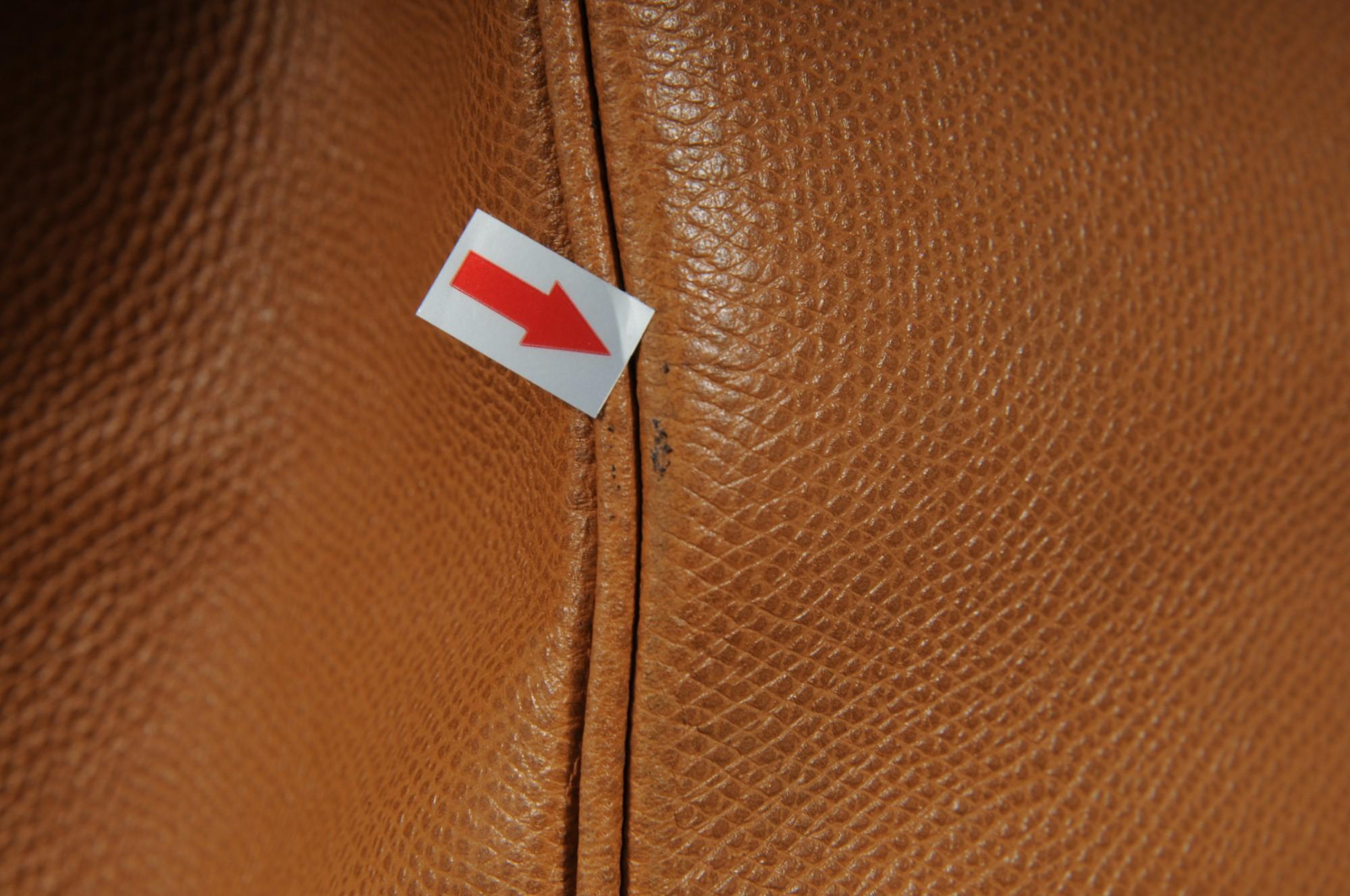 Hermes 1980's Haut à Courroies Hac 55 Birkin Veau Courchevel Travel Duffle Bag For Sale 11