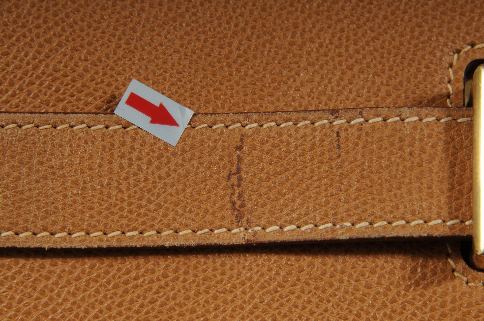 Hermes 1980's Haut à Courroies Hac 55 Birkin Veau Courchevel Travel Duffle Bag For Sale 12