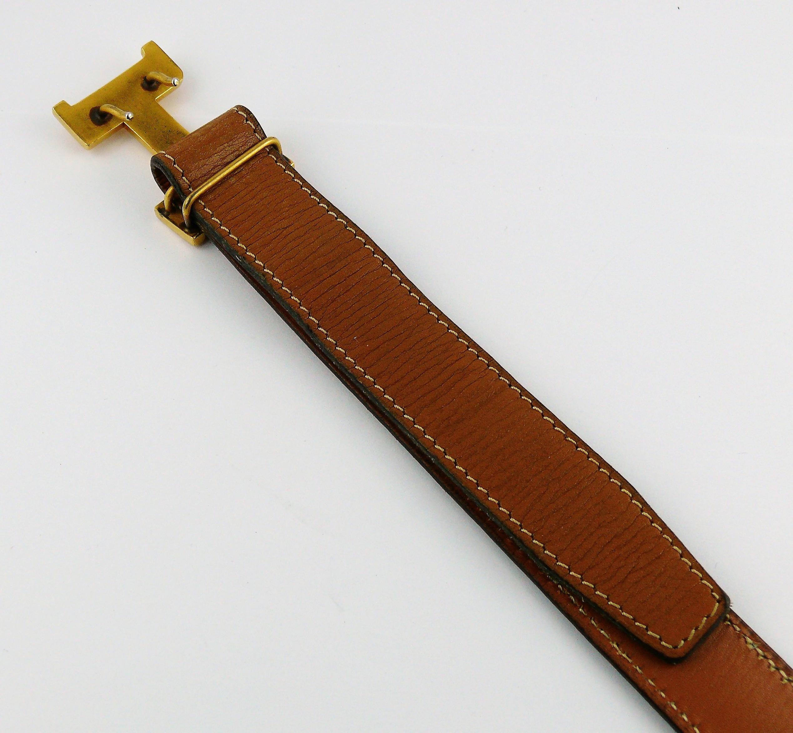 Hermes Vintage 1985 Brown Constance Belt with Gold Toned Buckle 9