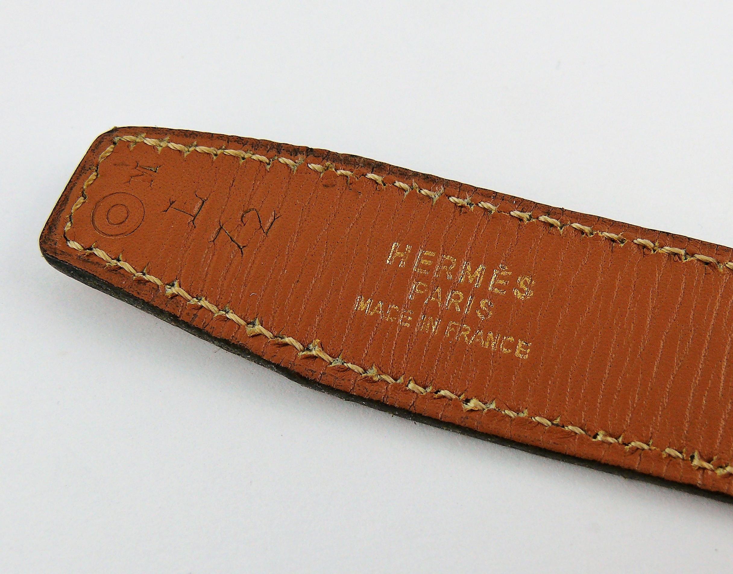 Hermes Vintage 1985 Brown Constance Belt with Gold Toned Buckle 10
