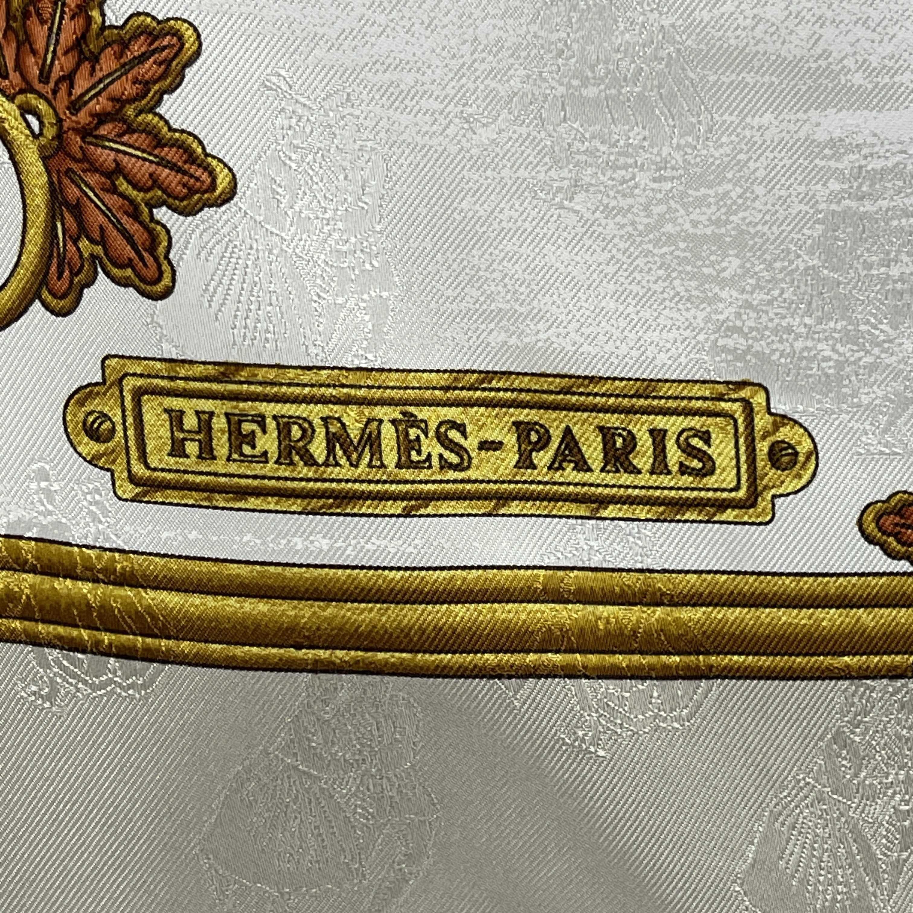Hermès Vintage 1990s Joies d'Hiver-'Winter Joys'- Jacquard Silk Scarf OS 2