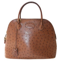 Hermès Vintage 1994 Tan Straußenleder Bolide 31
