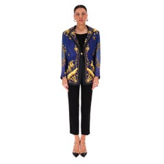 Hermes Vintage 80's Silk Cosmos Print Silk Jacket
