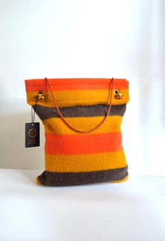 Hermès Vintage Aline Rocabar Shoulder Bag with Multicolor Handles