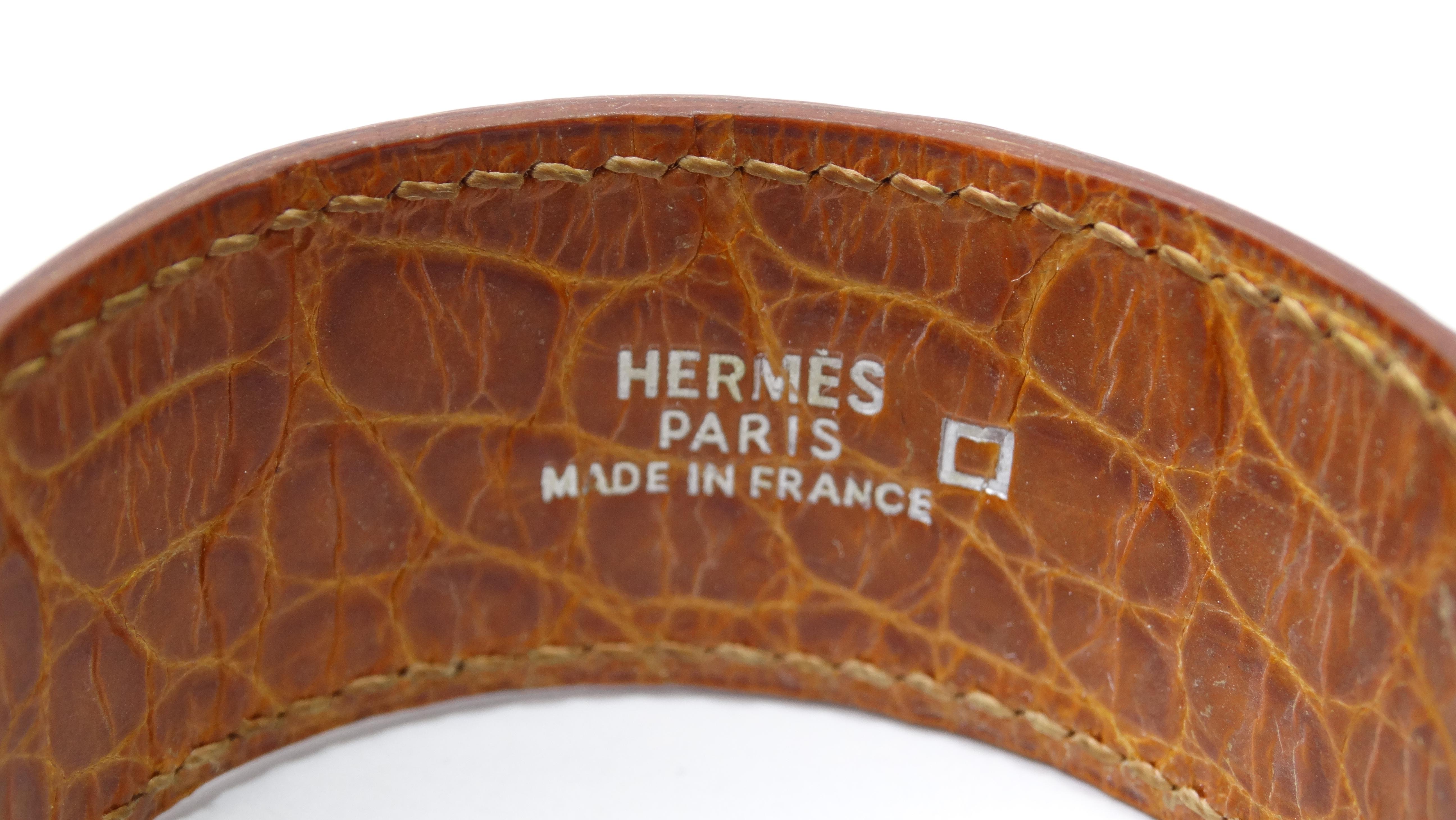 Bracelet en cuir d'alligator vintage Hermes Excellent état - En vente à Scottsdale, AZ