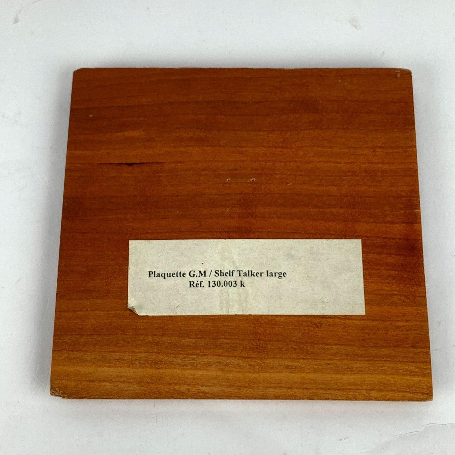 Hermes Vintage Art de la Table Wood Shelf Talker Square Plate For Sale 1