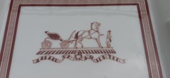 Hermès Vintage Ashtray Change Tray Carriage Calèche Logo Print in Porcelain