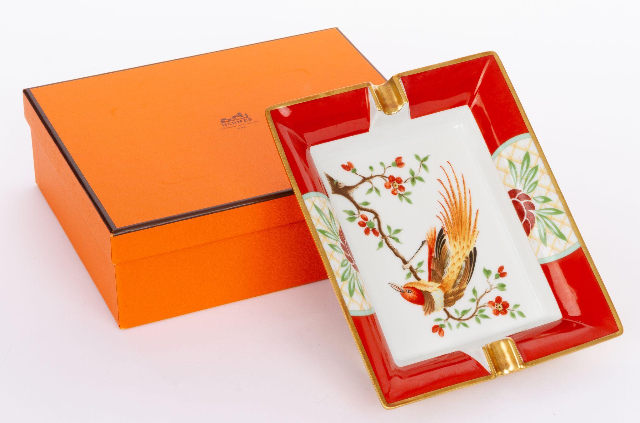 Hermès Vintage Ashtray Exotic Bird In Excellent Condition For Sale In West Hollywood, CA