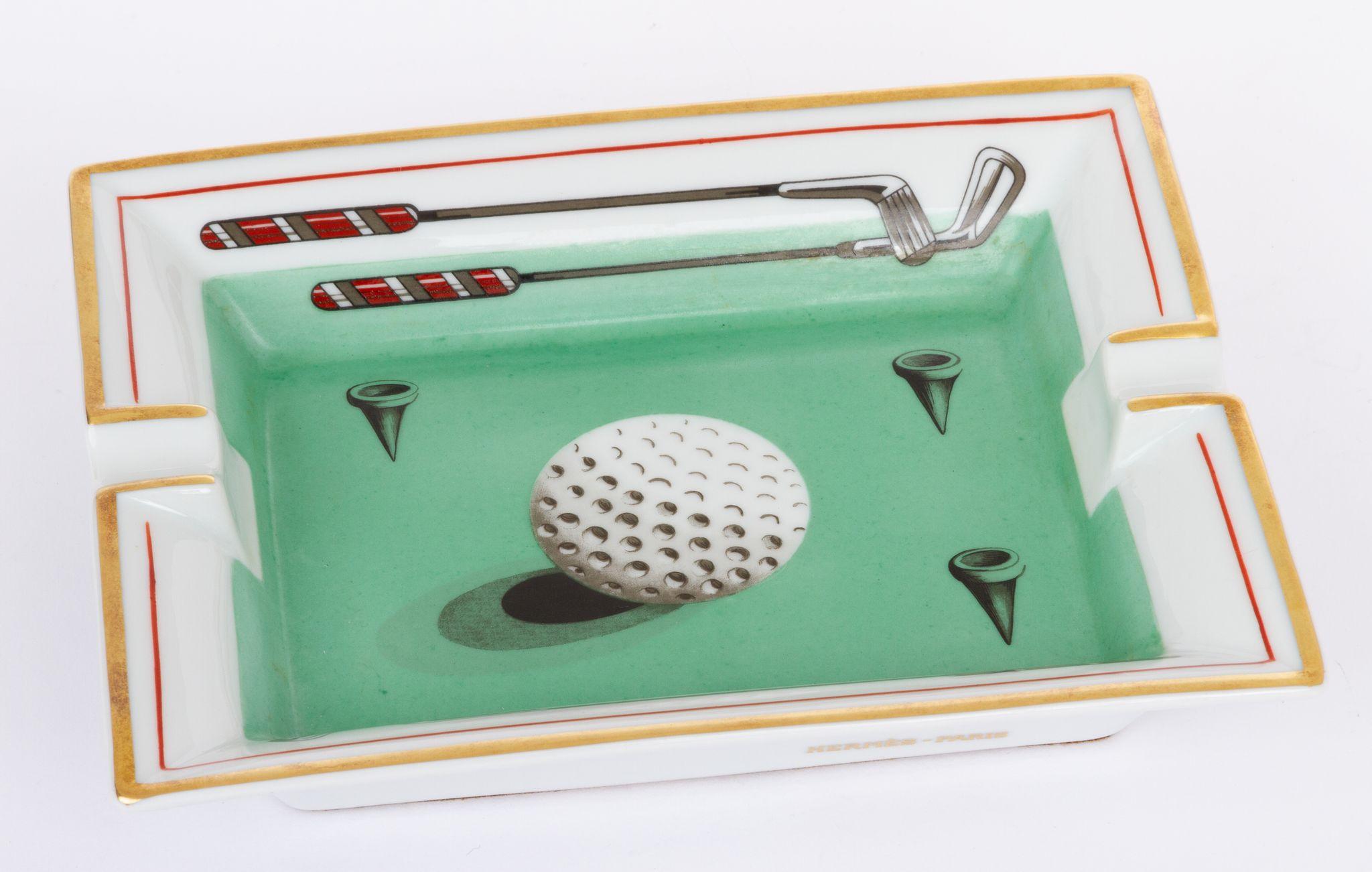 Hermès Vintage Ashtray Golf Motiv In Excellent Condition In West Hollywood, CA