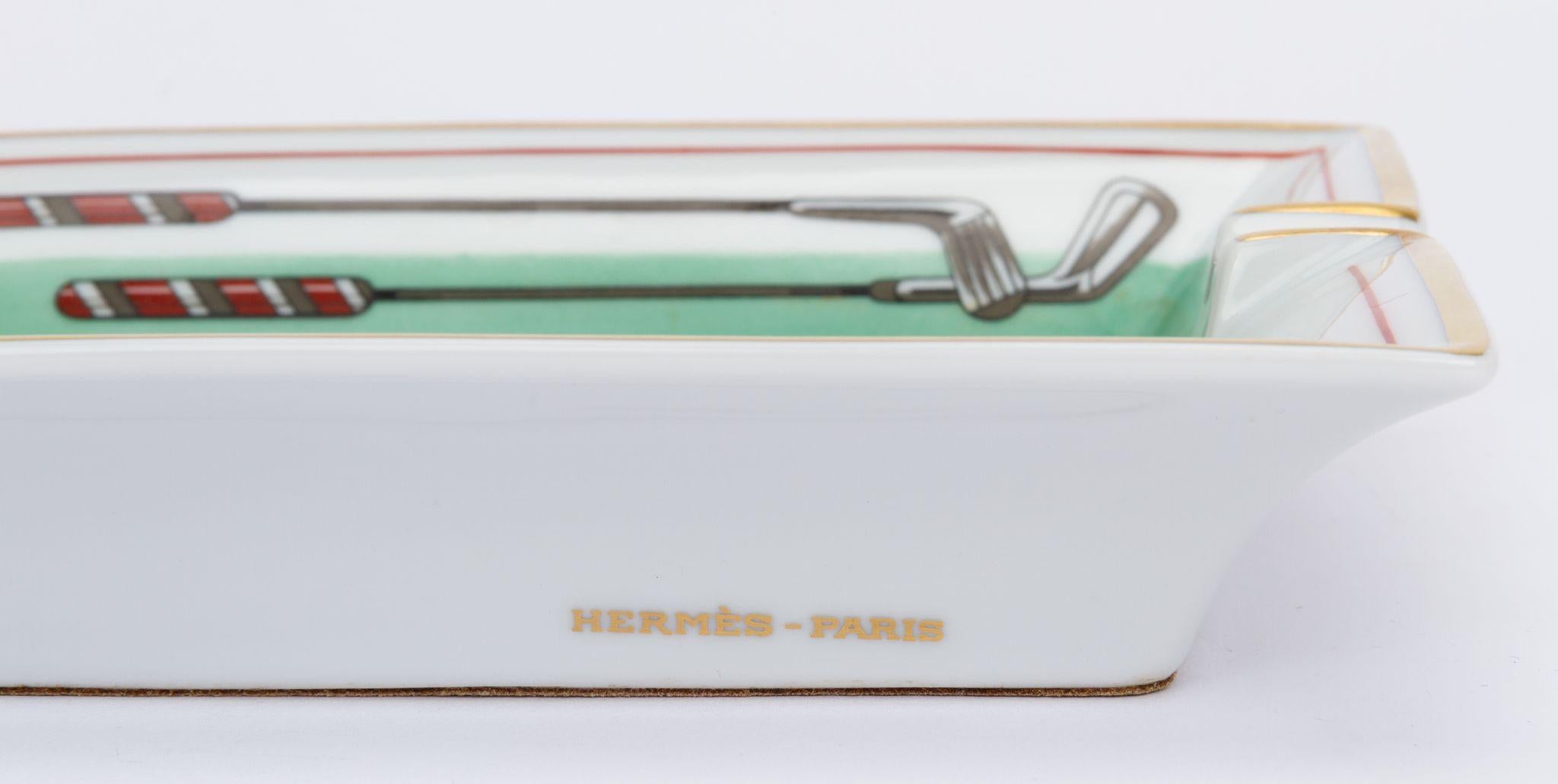 Hermès Vintage Ashtray Golf Motiv 1