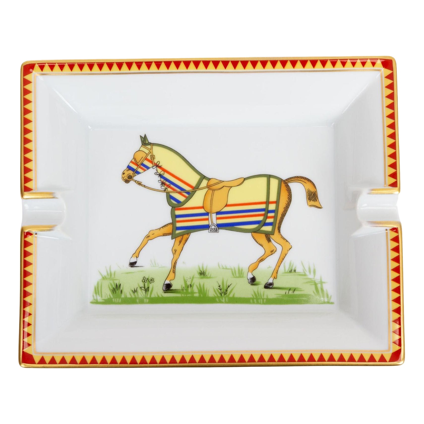 Hermès Vintage Ashtray Horse Blanket