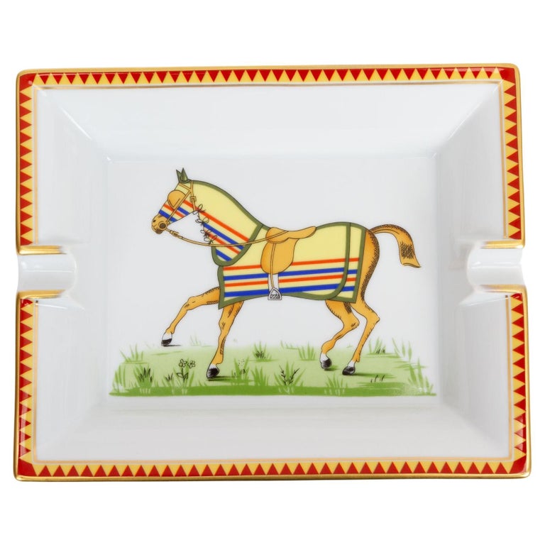 Hermès Vintage Ashtray Horse Blanket For Sale at 1stDibs