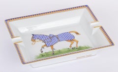 Hermès Vintage Ashtray Horse Blue