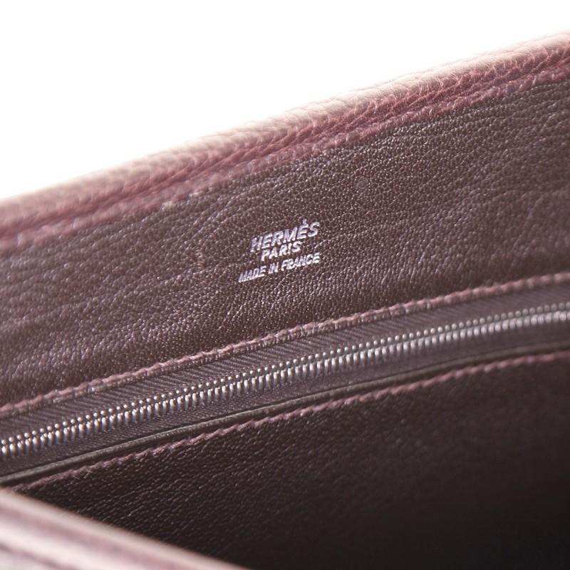 Black Hermes Vintage Asymmetrical One Shoulder Bag Leather Medium
