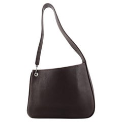Asymmetrische Vintage-Ein-Schulter-Tasche aus Leder Medium von Hermes