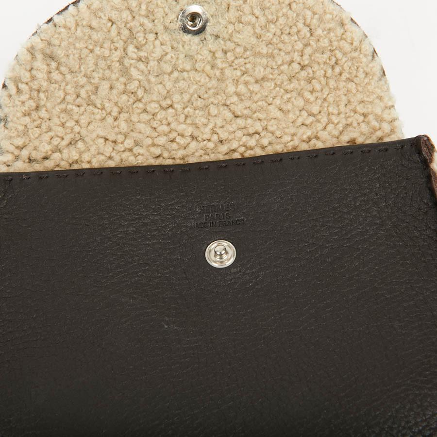 HERMES Vintage Belt Bag in Brown Shearling  5