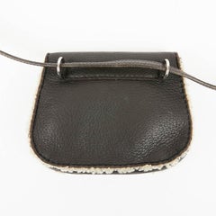 HERMES Vintage Belt Bag in Brown Shearling