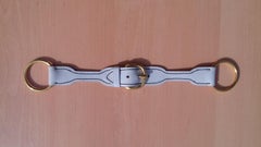 Hermès Vintage Belt Buckle for scarf or handle for bag White Leather Ghw