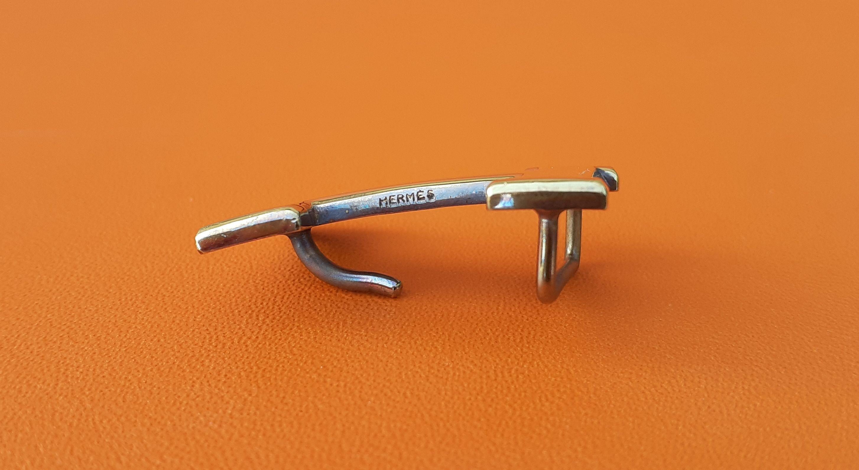 Hermès Vintage Gürtel in goldenem Leder und goldenen H Schnalle Größe 80 im Angebot 8
