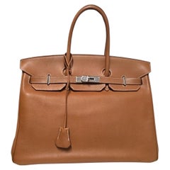Hermès Vintage Birkin 35cm Gold Swift Palladium Hardware 2007